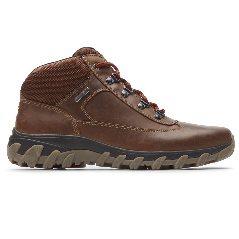 Rockport Boots For Mens Brown - Cold Springs Plus Waterproof Chukka - MZ0196825